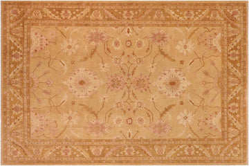 handmade Traditional Kafkaz Chobi Ziegler Gold Brown Hand Knotted RECTANGLE 100% WOOL area rug 10 x 14